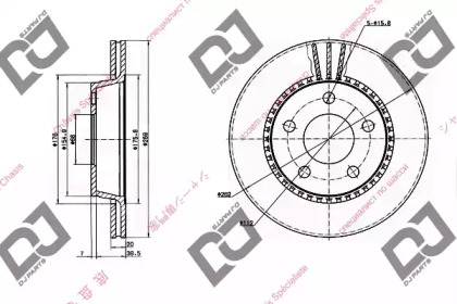 Тормозной диск DJ PARTS BD1591